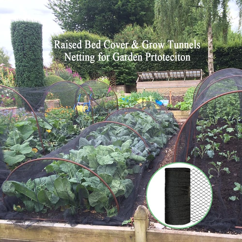 Bird Netting 25x25 Ft, 1/2 in Mesh Heavy Duty Garden Netting | Extra Strong Woven Mesh Netting Pest Barrier for Plants