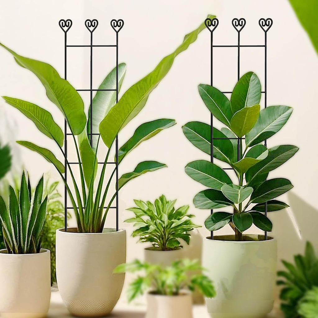 32in Large Indoor Plant Trellis for Climbing Plants, Expandable Metal Garden Trellis for Potted Plants, Tall Plant