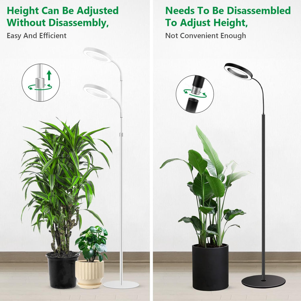 Aumtrly Floor Grow Light Full Spectrum with 68" Stand for Tall Indoor Plant | 80 LED Growing Lamp for Large Plants with