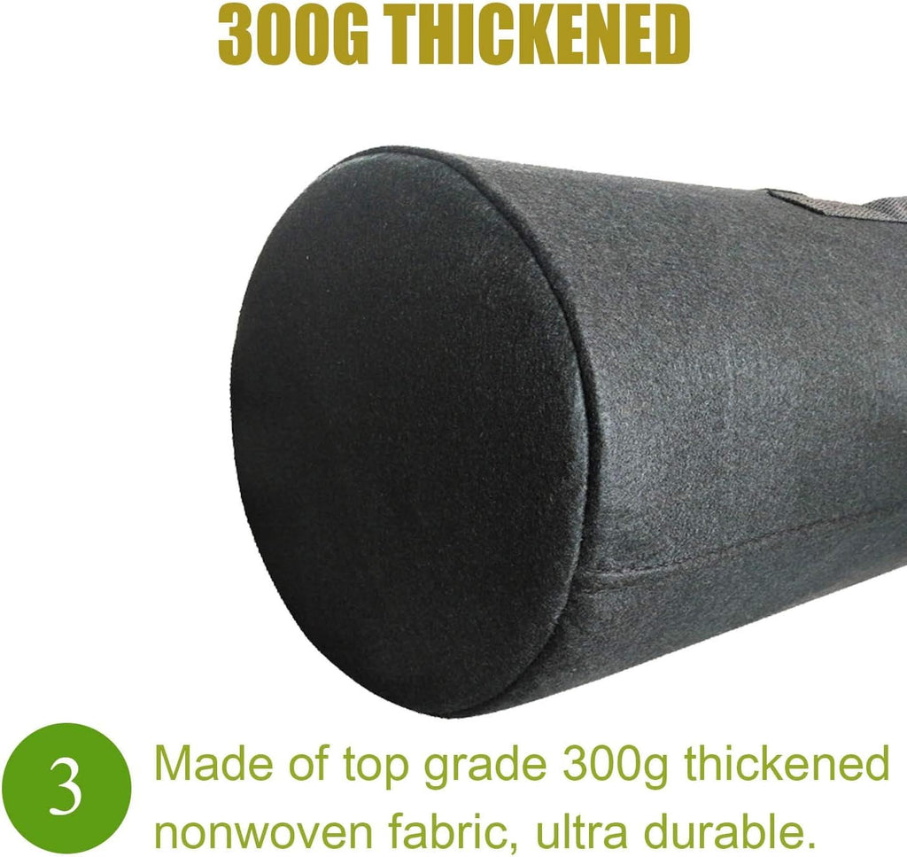 Cavisoo 24-Pack 5 Gallon Grow Bags, Heavy Duty Thickened Non-Woven Plant Fabric Pots with Reinforced Handles