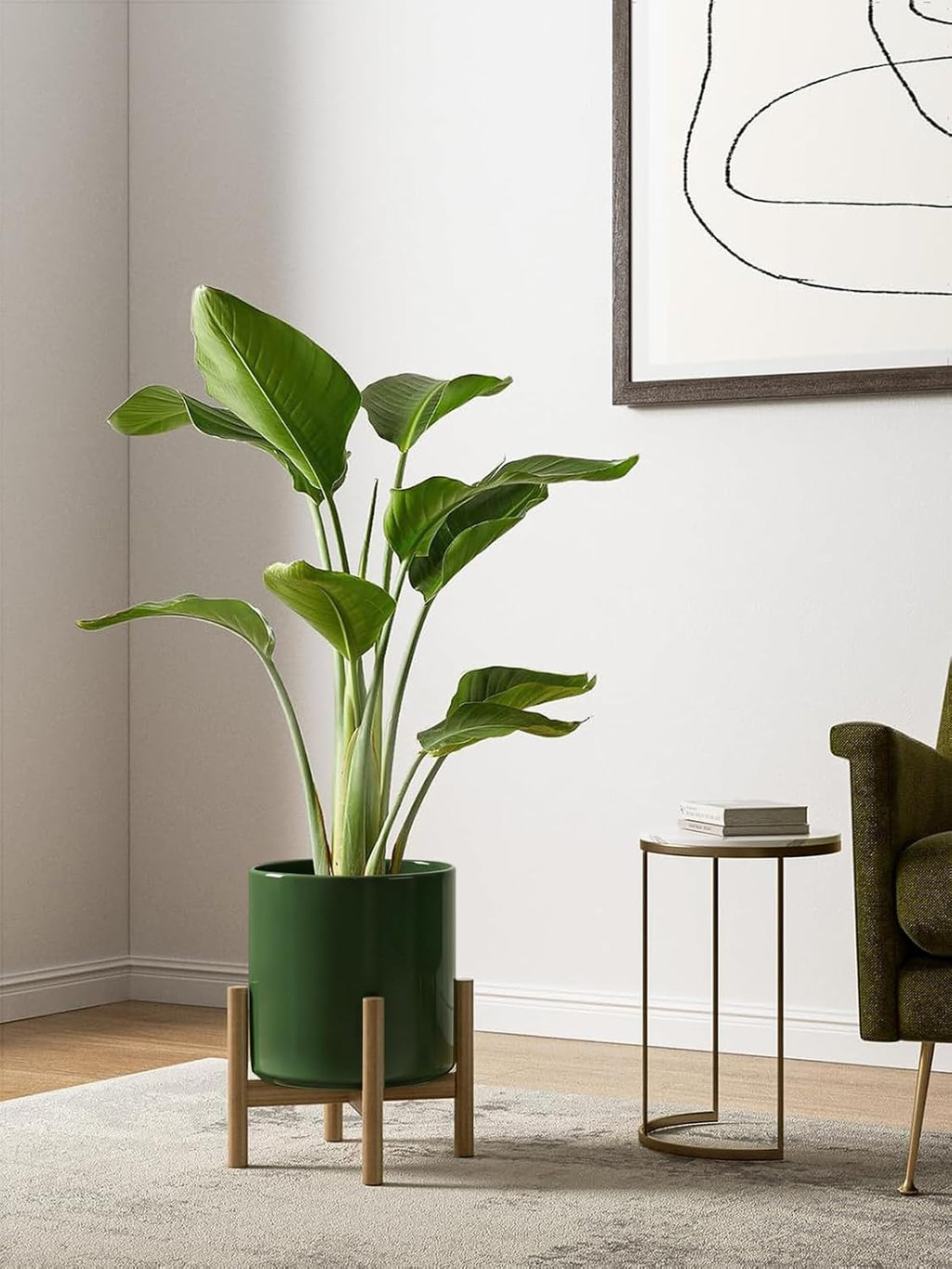 LE TAUCI 10+8+6 Inch Ceramic Pots for Plants, Indoor Planters with Drainage Hole and Plug, Modern Cylinder Flower Pots