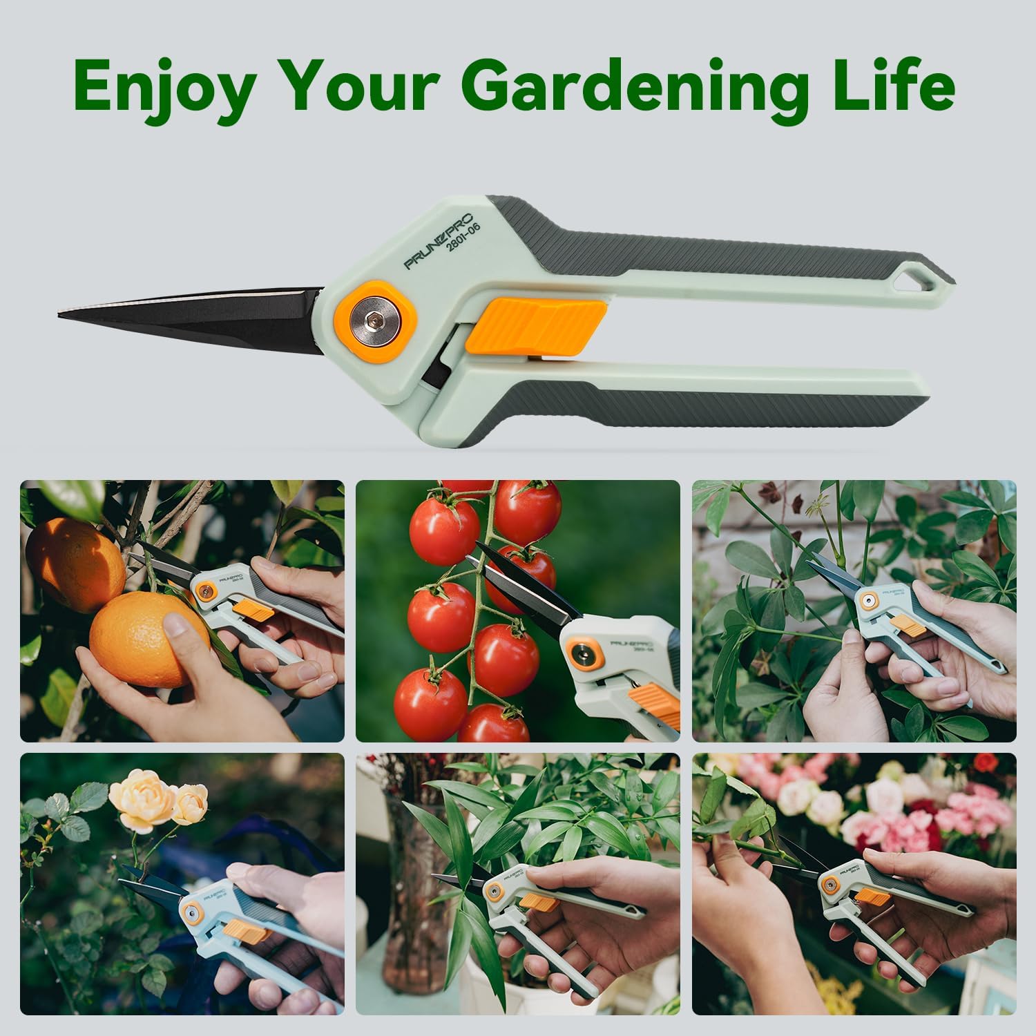 PrunePro Pruning Shears Gardening Scissors Set Professional Hand Pruner Sharp Stainless Steel Blade Garden Scissors