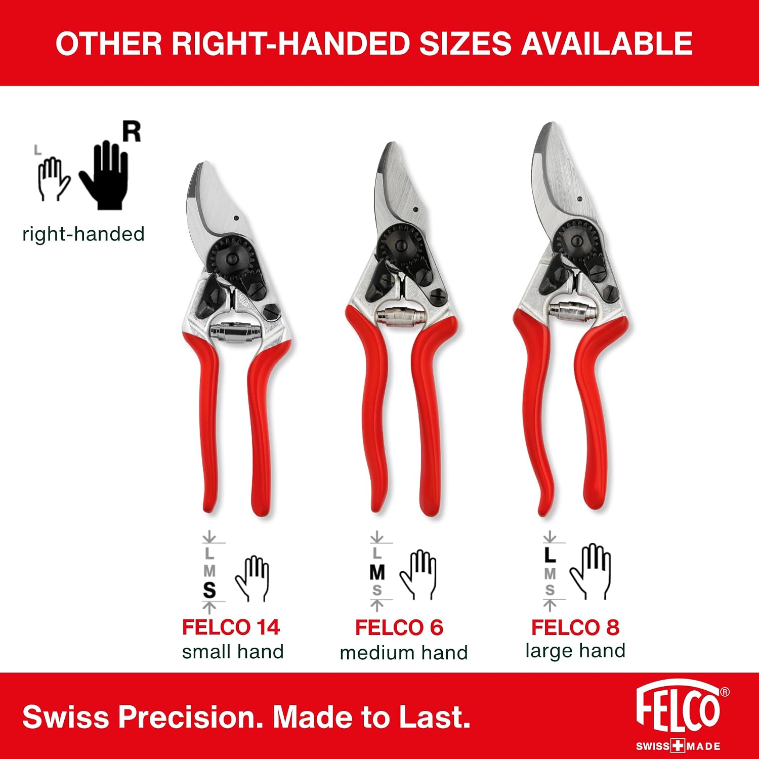 Felco F31 Pruning Shears – 8.3" Garden Clippers with Anvil Blade for Dry & Hard Wood | Hand Pruner for Gardening