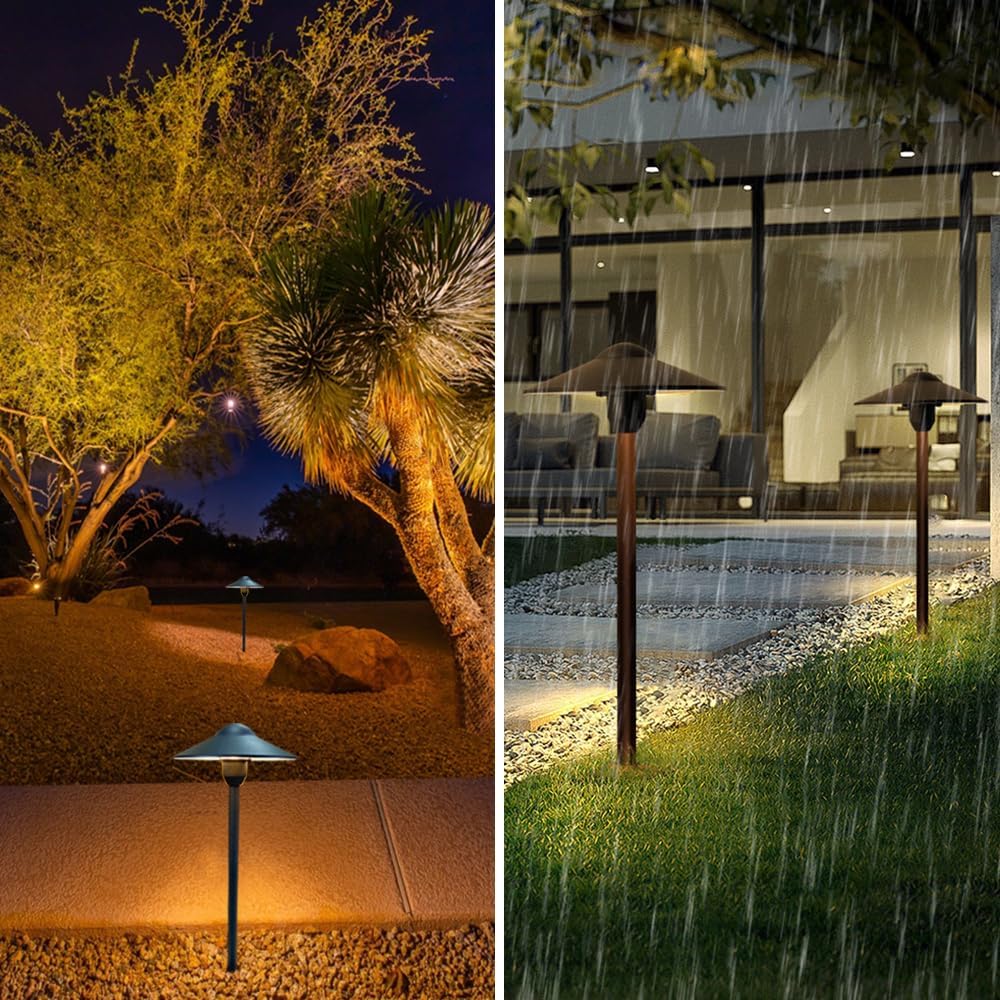 Low Voltage Pathway Lights Landscape Lighting,Replaceable G4 LED | 12-24V Aluminum Path Light Garden Driveway Walkway