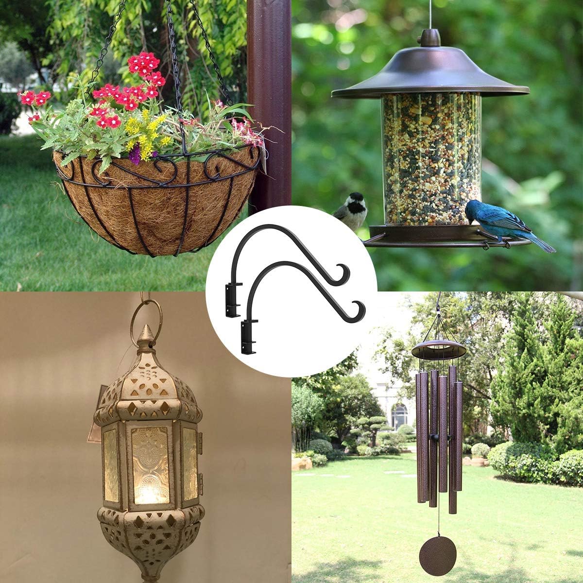 Swivel Plant Hanger for Hanging Plant, Plant Hanging Holder,Heavy Duty Black Iron Plant Hanger Brackets for Hanging