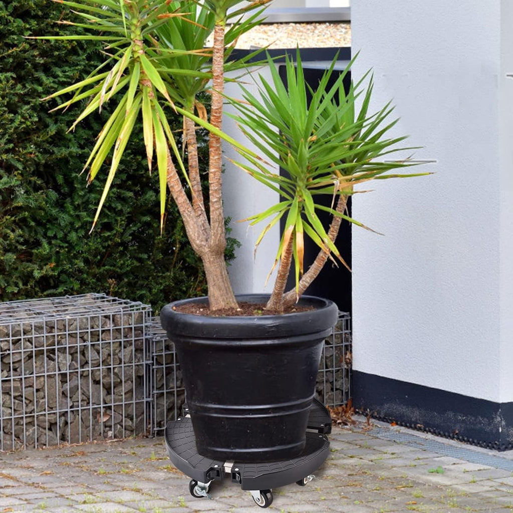 TreeGun Plant Caddy with Wheels Heavy Duty with 8 Lockable Casters, Rolling Plant Stand Adjustable for 8 inch-22 inch