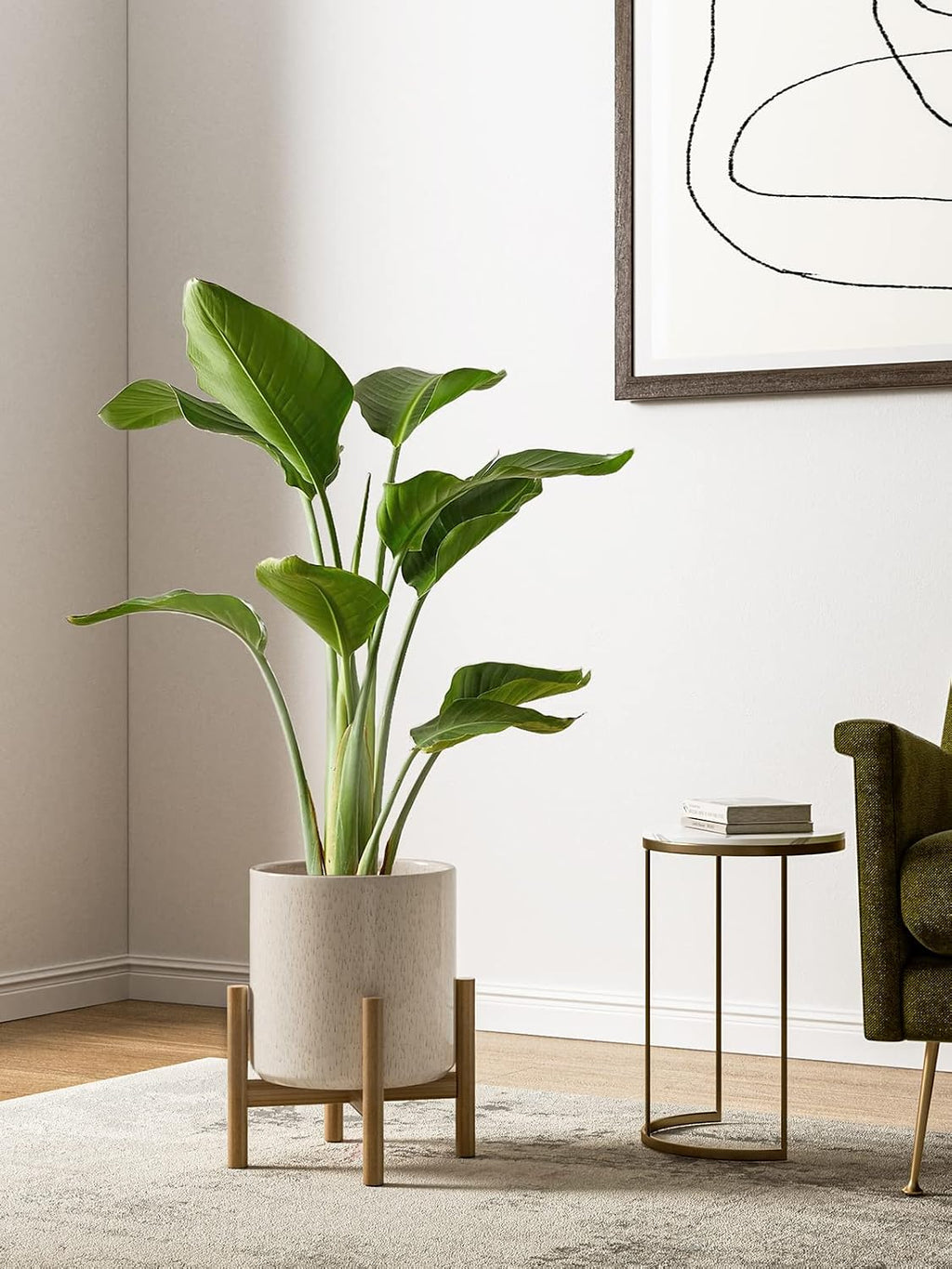 LE TAUCI 10+8+6 Inch Ceramic Pots for Plants, Indoor Planters with Drainage Hole and Plug, Modern Cylinder Flower Pots