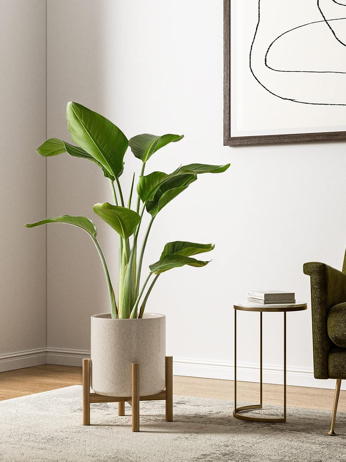 LE TAUCI 10+8+6 Inch Ceramic Pots for Plants, Indoor Planters with Drainage Hole and Plug, Modern Cylinder Flower Pots