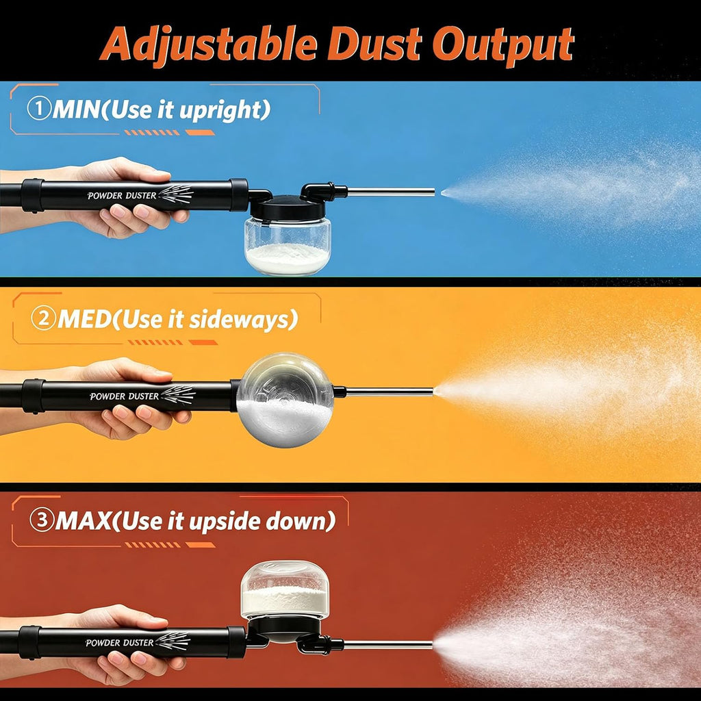 Diatomaceous Earth Powder Duster, 4 FT Adjustable Length Pump Applicator with Adjustable Powder Flow, Portable