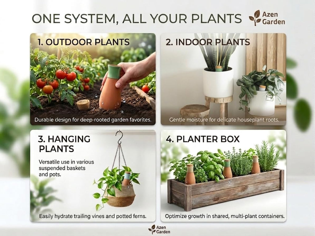 Ollas Plant Watering Globes - Terracotta Self Watering Planter Insert - Watering Bulbs for Indoor and Outdoor Plants