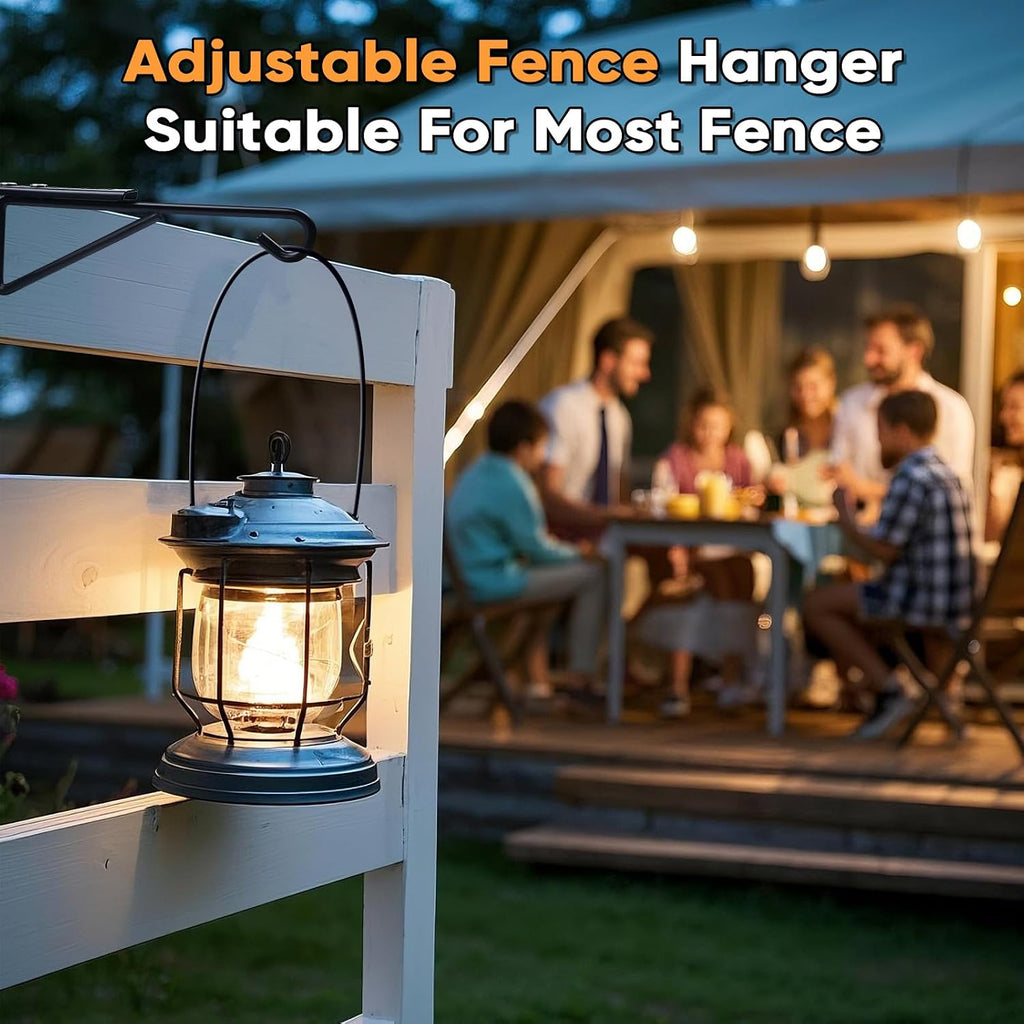 4Pack Adjustable Vinyl Fence Hooks Fit Fence Widths 0.75-3 Inch, Heavy Duty Vinyl Fence Plant Hangers for Hanging Plant