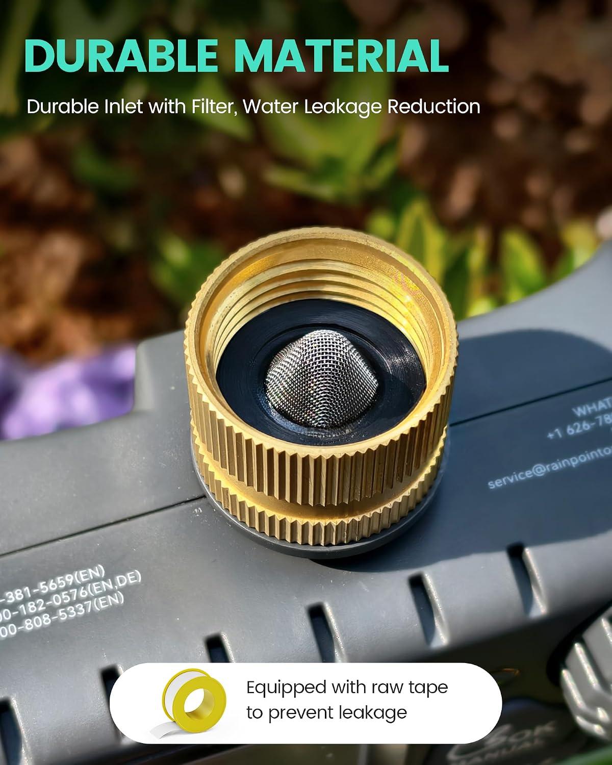 RAINPOINT Sprinkler Timer 2 Outlet, Water Timer for Garden Hose, Programmable Drip Irrigation for Yard Outdoor