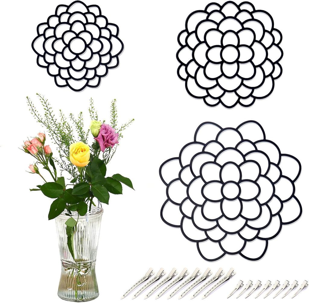 3pcs Flower Frog Metal Vase Buddy Modern Flower Arrangement Holder