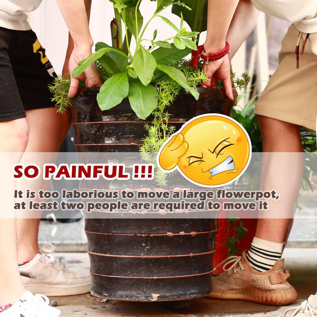 5 Pack Plant Caddy with Wheels Heavy Duty 12 Inches Metal Plant Stand on Wheels Plant dolly Rolling Plant Stand Plant
