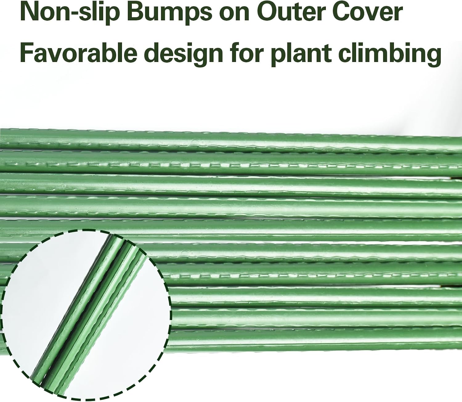 Plant Stakes 36 inch, 3ft Steel Garden Stakes 25 Pack, Sturdy Plant Support for Climbing Plants, Tomatoes, Beans