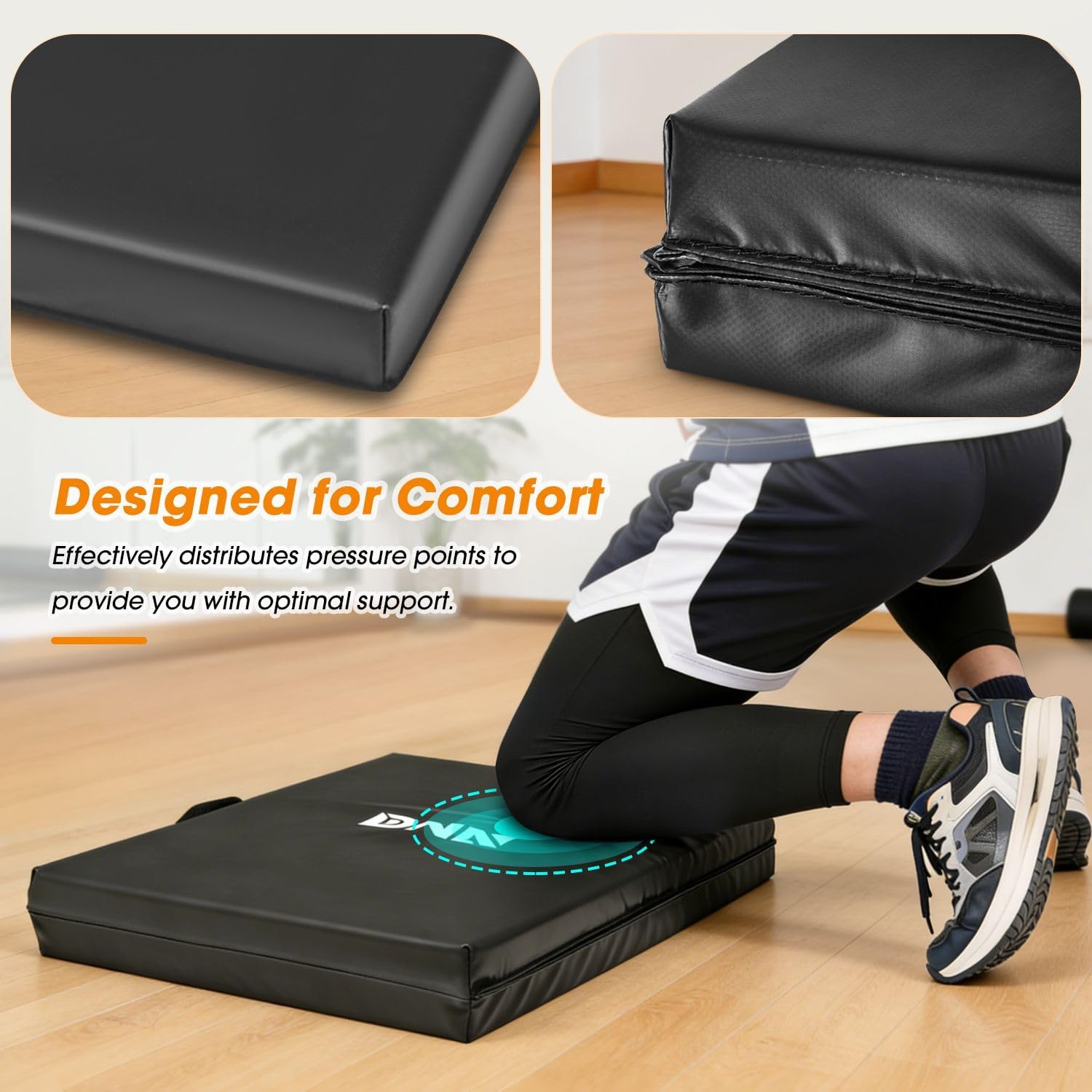 DNA Motoring Foldable Soft Kneeling Pad Mat Extra Thick Foam Knee Pad Mat Water Resistant 43 X 17.7 X 1.6 in for Auto