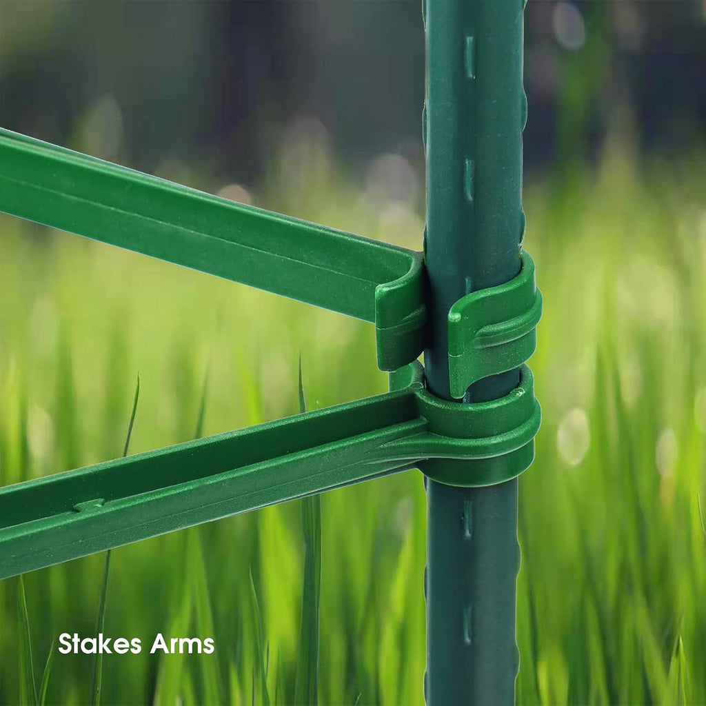 Adjustable Plant Trellis Connectors, Plastic Garden Stakes Clips for 0.78 inch Diameter Poles Connecting Joints for