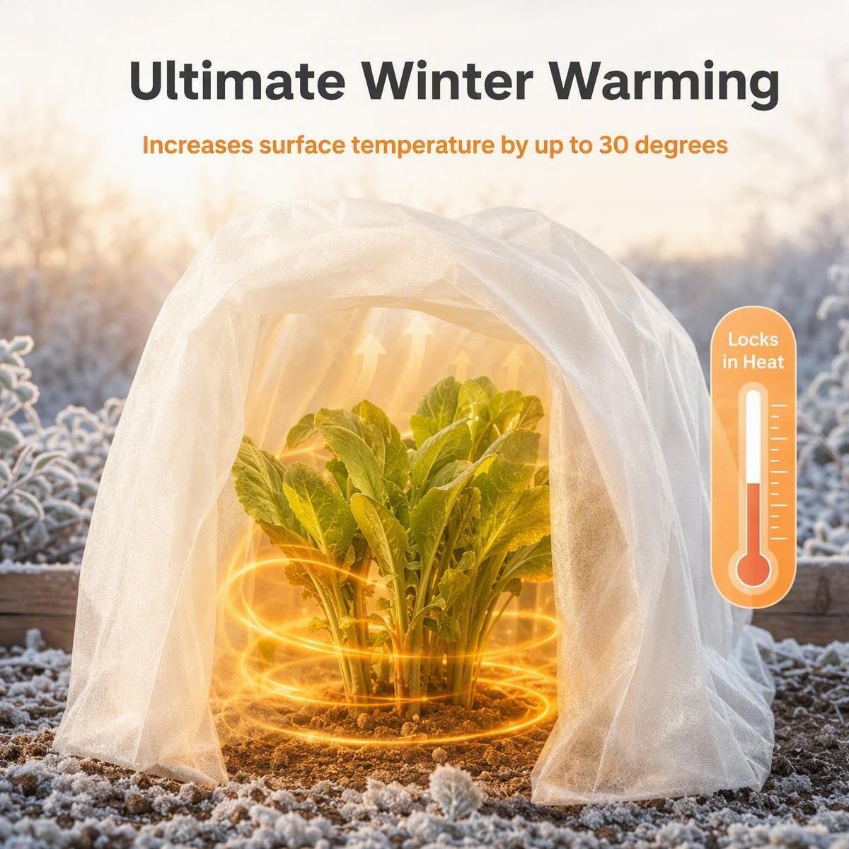 Plant Covers Freeze Protection 10 x 50 FT,0.9oz/yd² Frost Cloth | Floating Row Cover Plant Blankets for Garden Clod