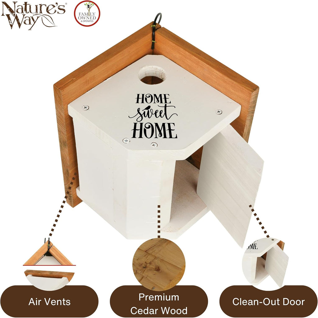 Wild Wings WWLH2-DECO Farmhouse Wren House, White