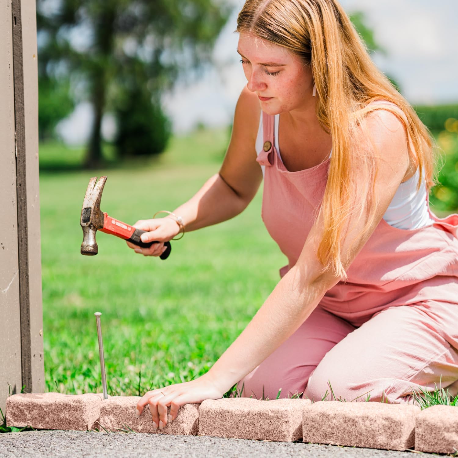 Landscape Edging | Garden Edging Border | Polyrock Bricks for Lawn Edging, Flower beds, Pathways & Yard Edging– 1 Pack