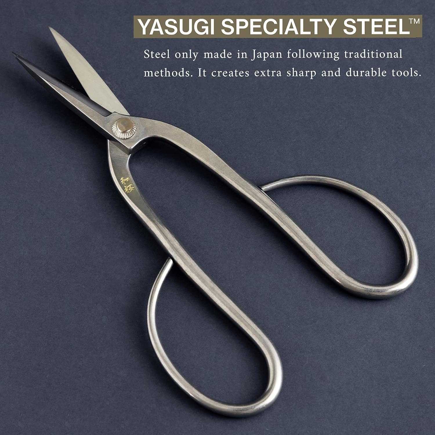 Wazakura Yasugi Stainless Steel Made in Japan Ashinaga Bonsai Scissors 8" (200 mm), Pruning Shears, Japanese Gardening