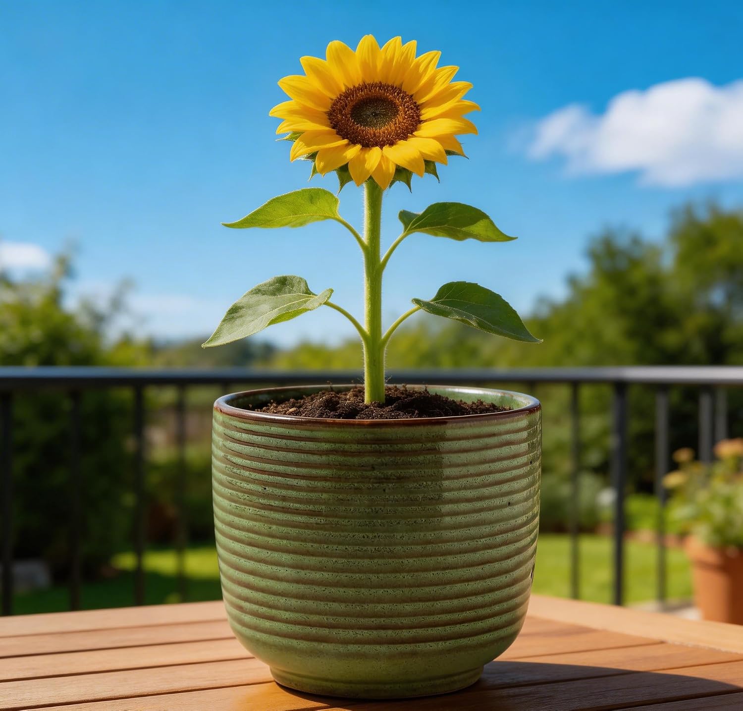 Ceramic Plant Pot, 5.12 Inch Small Planter with Unique Glaze, Home Decor Indoor Outdoor Flower Pot for Succulents