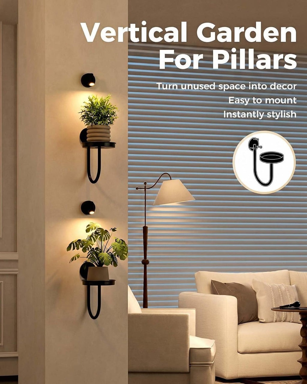 Leaf&lull Wall Plant Holder Planter with Wall Planters for Indoor Plants Plant Hanger Hanging Plant Holder Wall Hanging