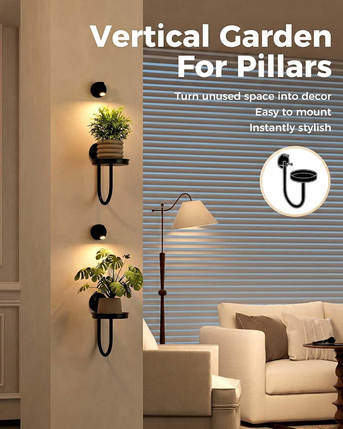 Leaf&lull Wall Plant Holder Planter with Wall Planters for Indoor Plants Plant Hanger Hanging Plant Holder Wall Hanging