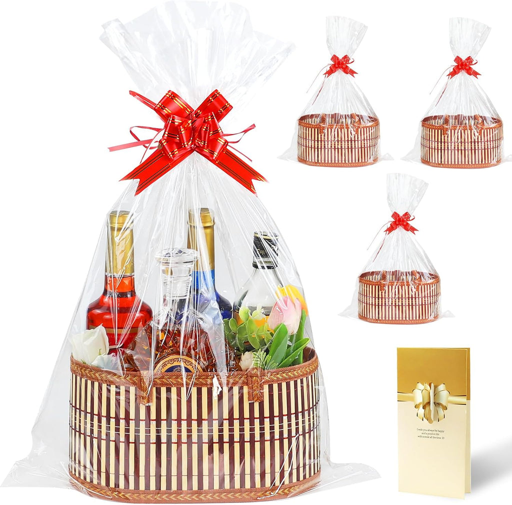 Hollyone Brown Gift Box with Lids Set of 3 Round Nesting Gift Boxes for Presents 3 Assorted Sizes Flowers Arrangements Box for Gift Giving Christmas Valentine Thanksgiving Mom Gifts Present Wrapping