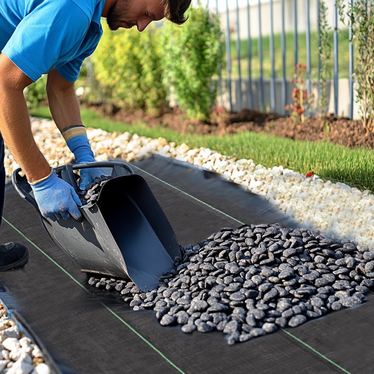 4ft x 100ft Weed Barrier Landscape Fabric Heavy Duty Premium Weed Control Fabric Durable & Eco-Friendly Weed Block