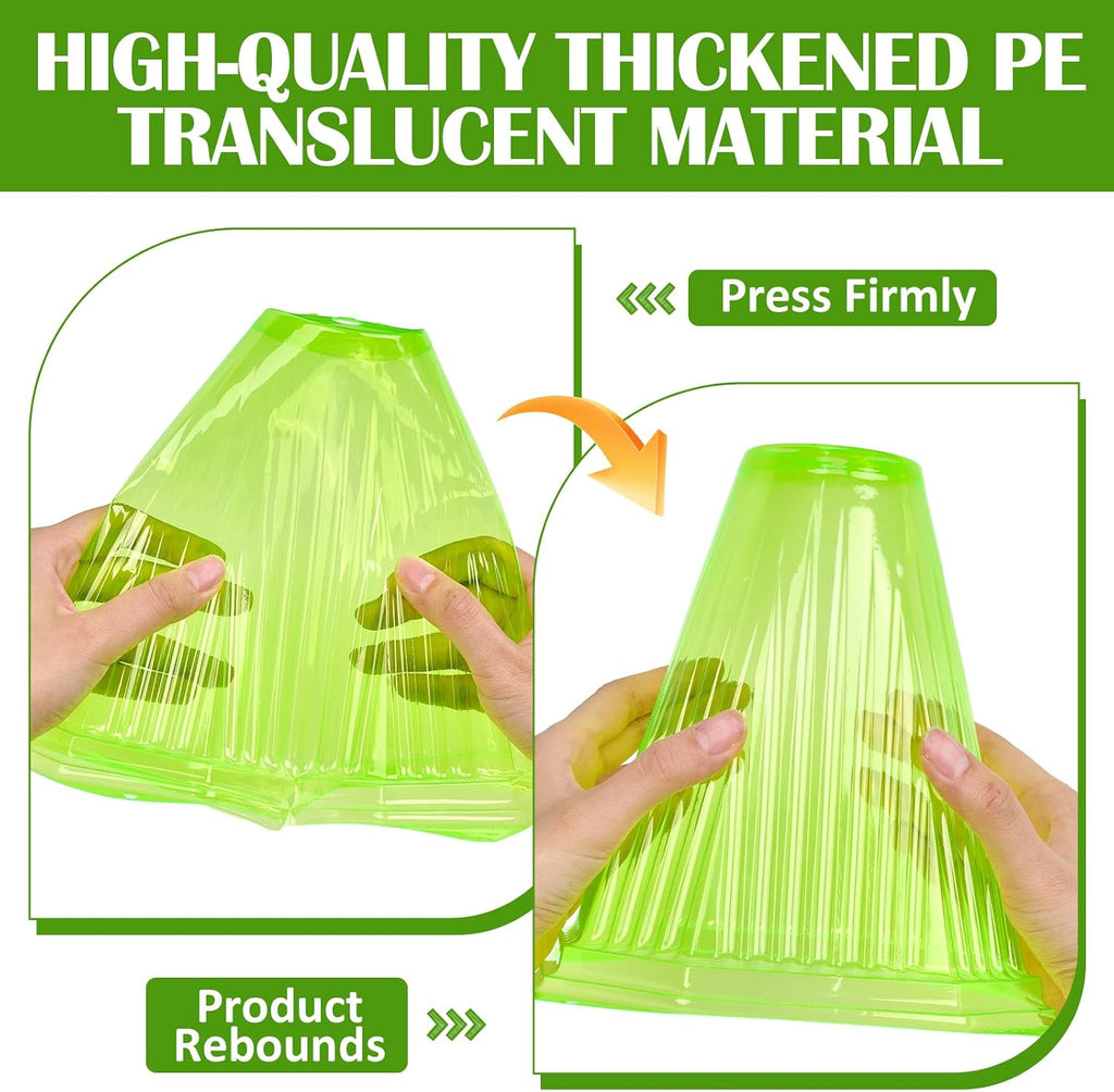 40PCS Garden Cloches for Plants with 80PCS Ground Stakes,Reusable Plant Bell Cover,Plastic Small Plant Seedling