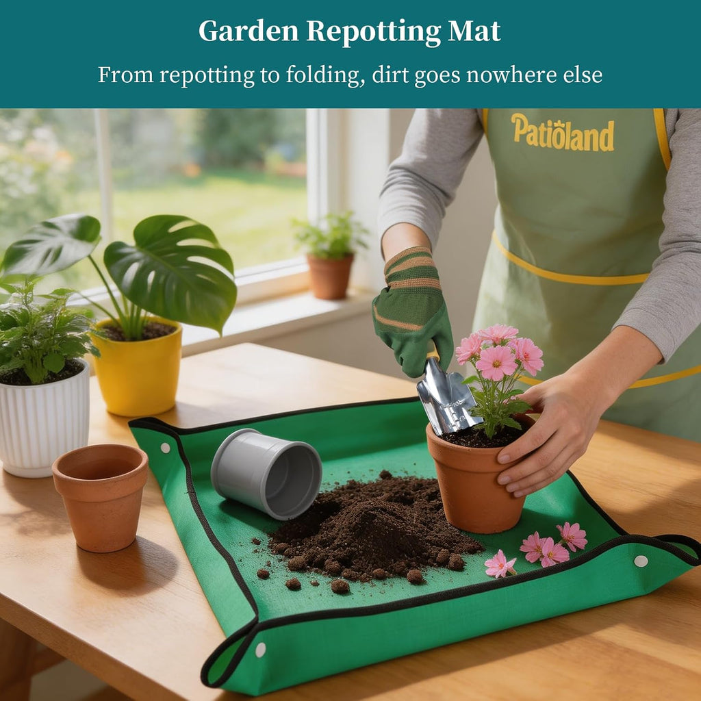 Green Garden Tools Set 26-Piece, Gardening Gifts for Women Men | Aluminum Gardening Hand Tools w/Ergonomic Handles
