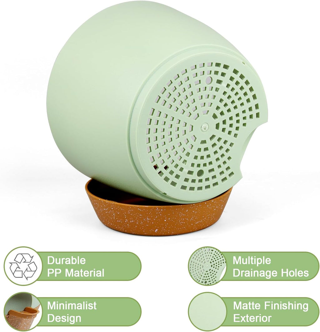 WSMKSZ 10/9/8 inch Self Watering Pots, Planter, Plant Pots with Mesh Drainage Holes for Indoor Outdoor Garden Plants