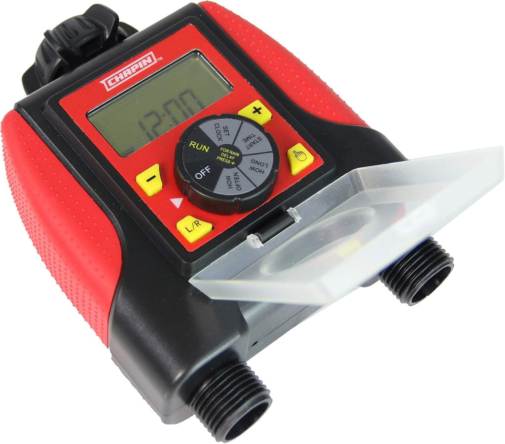 Chapin 41003 Dual Zone Water Timer with Water Resistant Construction, Numerous Options for Frequency of
