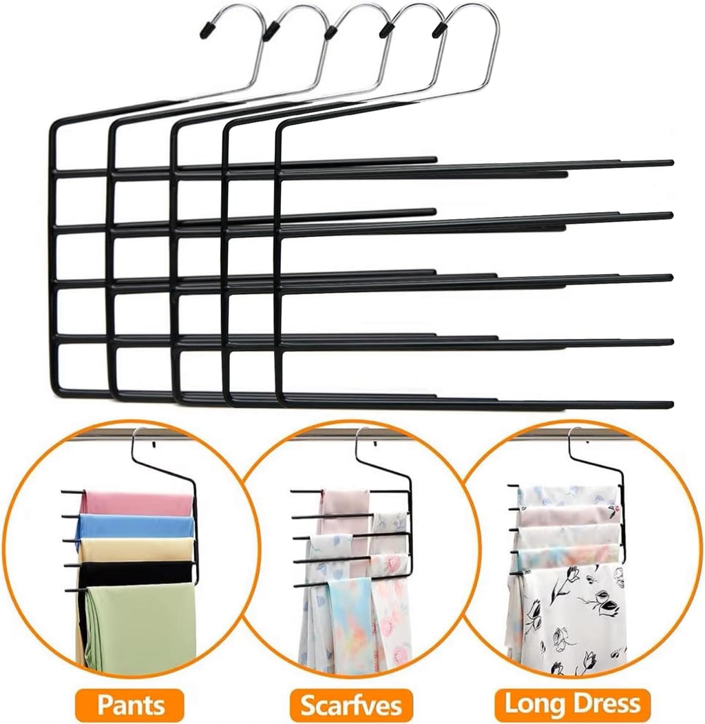 5 Pack 5-Tier Garden Flag Hangers, Garden Flag Storage Heavy Duty Multi Layers Space Saving, Organizer Holder, Non-Slip