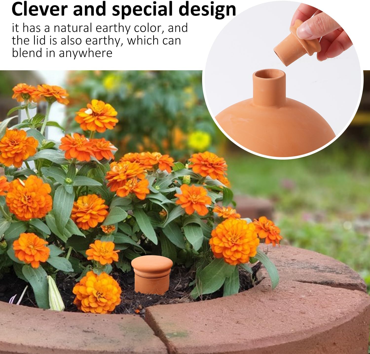 Large 3.3L Terracotta Watering Pots Ollas Self Watering Planter Watering System 10inch-Simple Irrigation Peripheral