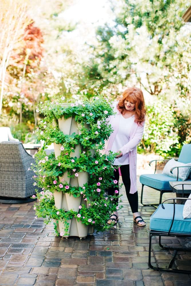 Patented Large 5 Tier Vertical Garden Planter with Patented Internal Watering System Great for Growing a Variety of