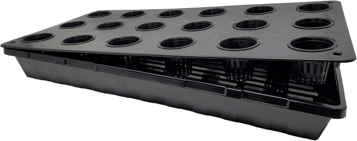 1020 Net Pot Trays 18 Hole | 5 Pack | Hydroponic Growing in 1020 Seed Trays