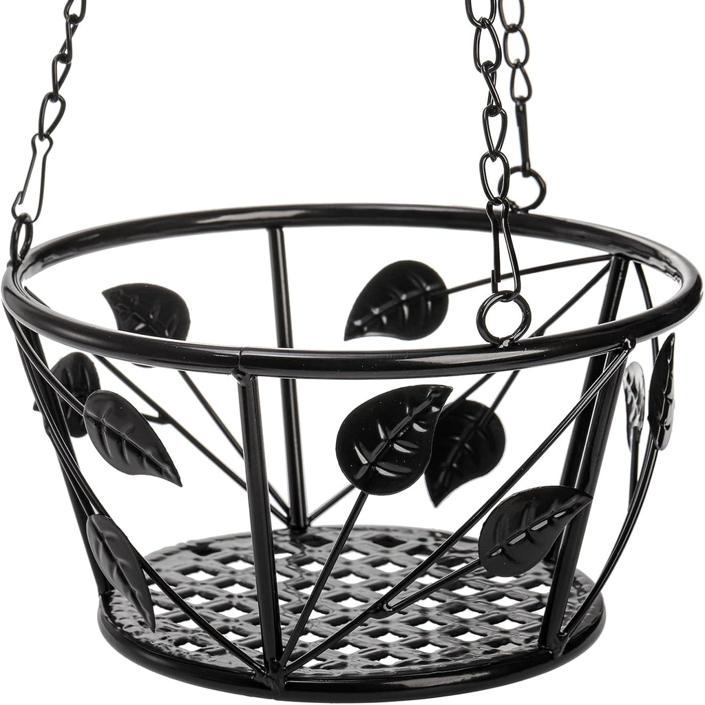 Goaste 2 Pack Metal Plant Hanger, Hanging Plant Holder with Ceiling Hook, Modern Plant Hanging Basket, Decorative