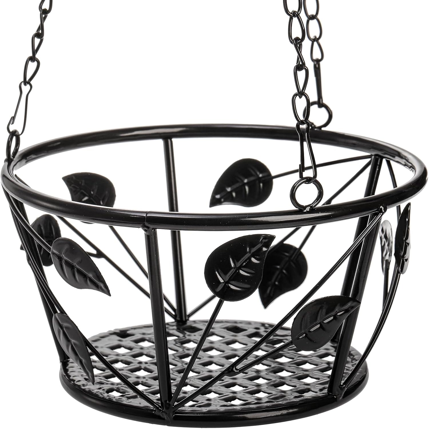 Goaste 2 Pack Metal Plant Hanger, Hanging Plant Holder with Ceiling Hook, Modern Plant Hanging Basket, Decorative