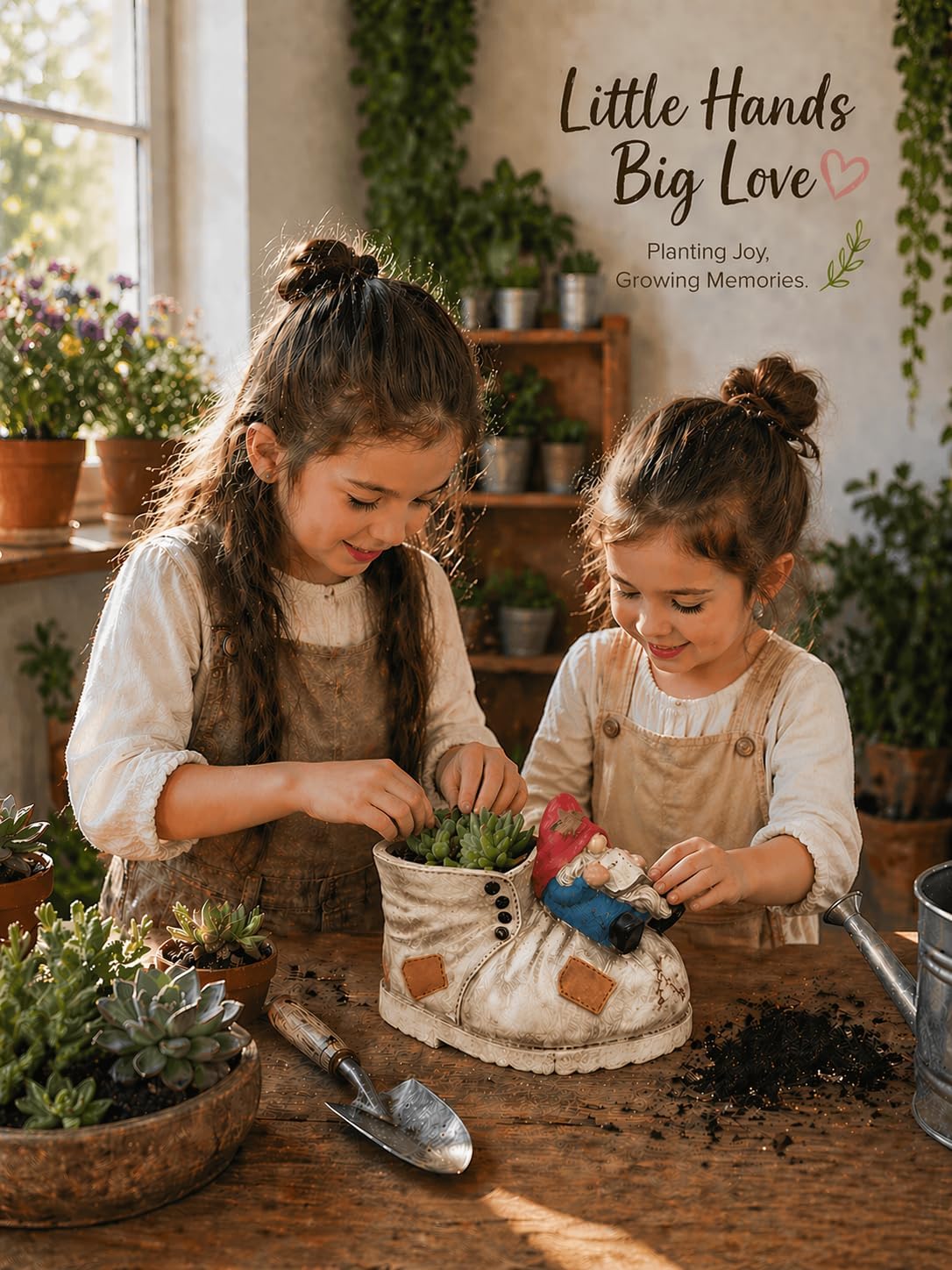 Cute Planter Gnome Plant Pots for Succulent Unique Resin Flower Pot with Drainage Hole Funny Gifts for Plant Lovers
