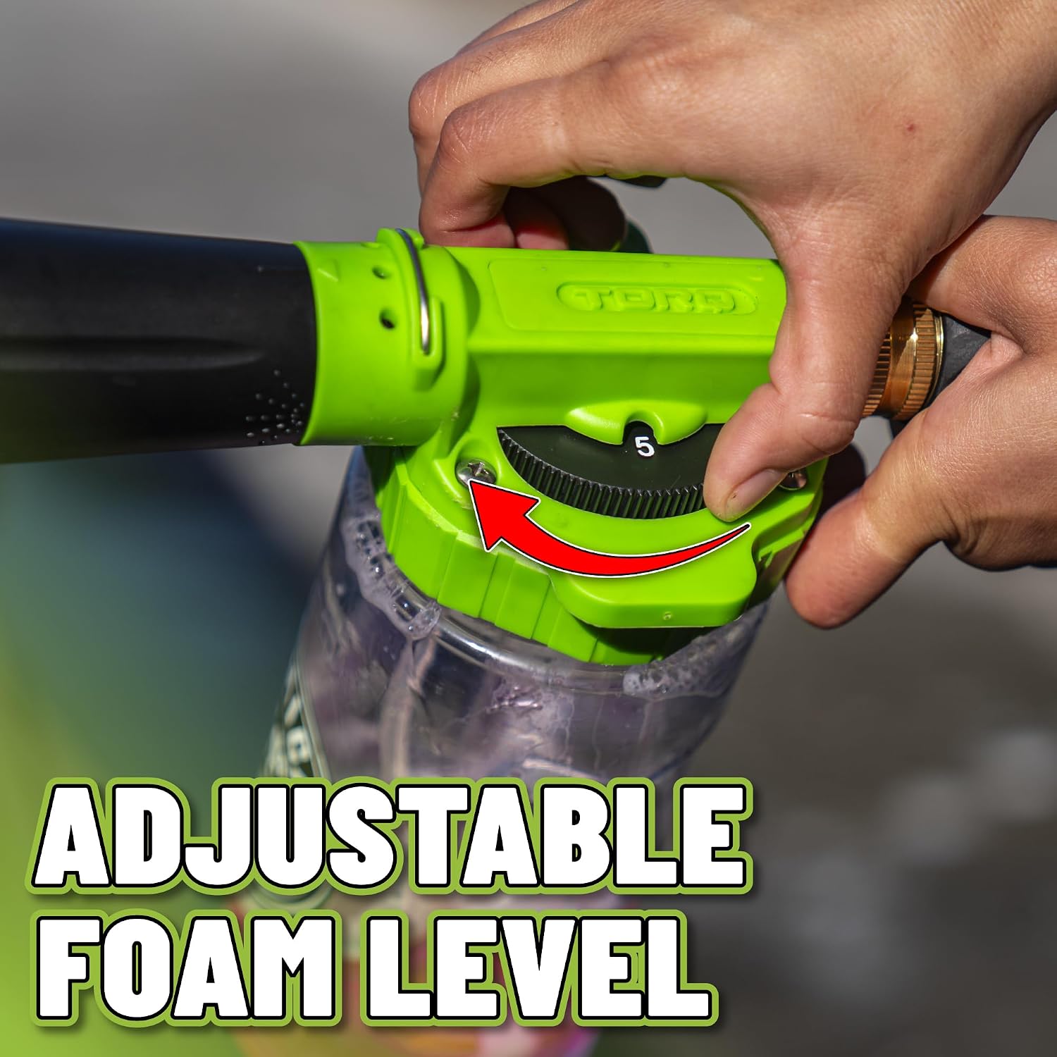 Chemical Guys, TORQ Foam Blaster 6 Cannon, Garden Hose Attachment for Cars | Sprays thick clinging suds straight off