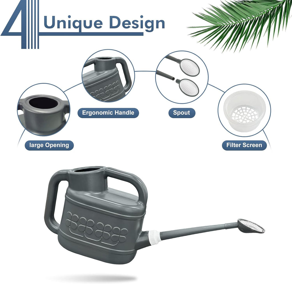 2 Gallon Watering Can, Outdoor Watering Can, Long Spout Large Water Can | Plant Water Can, Removable Long Spout