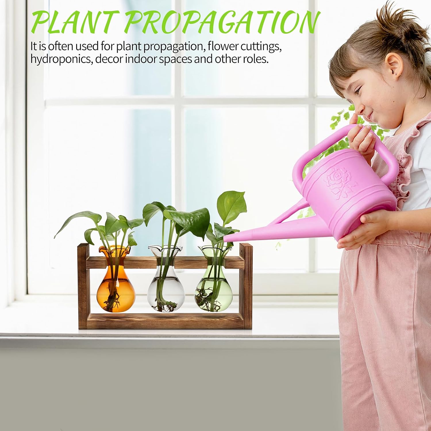 Plant Propagation Station Plant Terrarium Unique Birthday Gifts for Women | Plant Lovers Home Office Decor Planter with