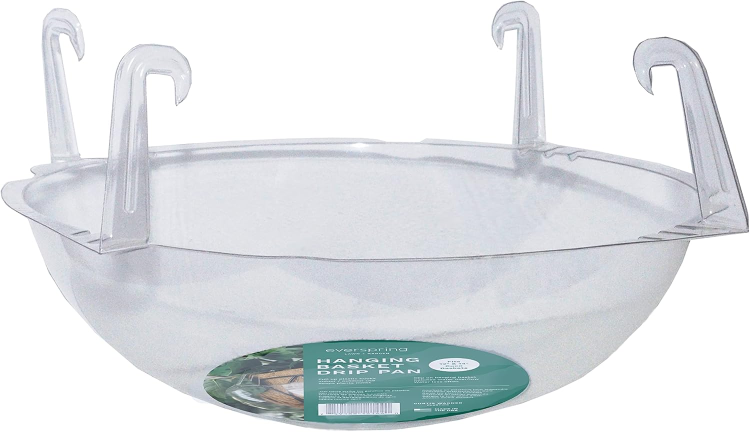 Curtis Wagner Plastics Wire Coco Hanging Basket Drip Pan 14" x 3.75" | 5-Pk