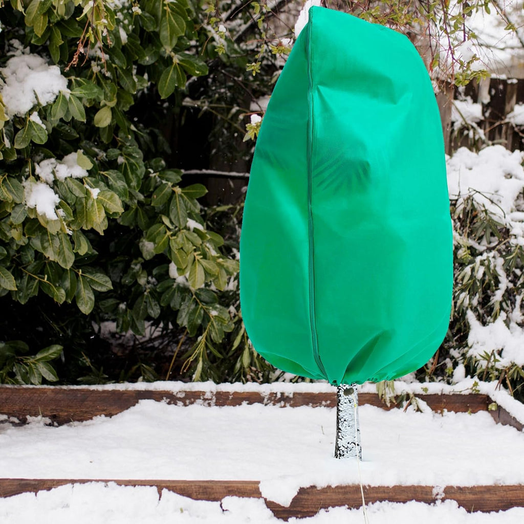 Homimp Plant Covers Freeze Protection, 2 Pack Frost Covers with Zipper Drawstring (71" x 47.3") Plant Protection Cover