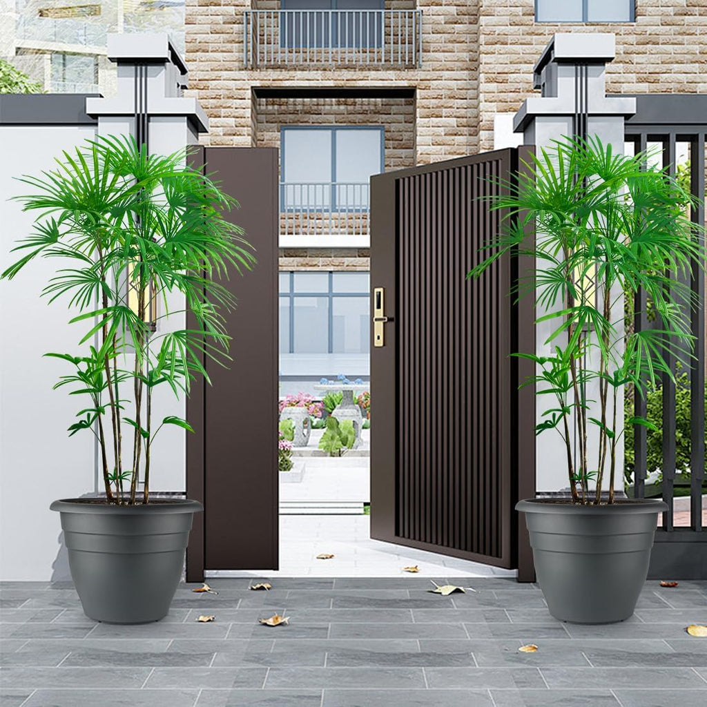 RooTrimmer 3 Pack Large 16 Inch Plastic Plant Pots for Outdoor Plants,Durable & Lightweight Flower Pots with Drainage