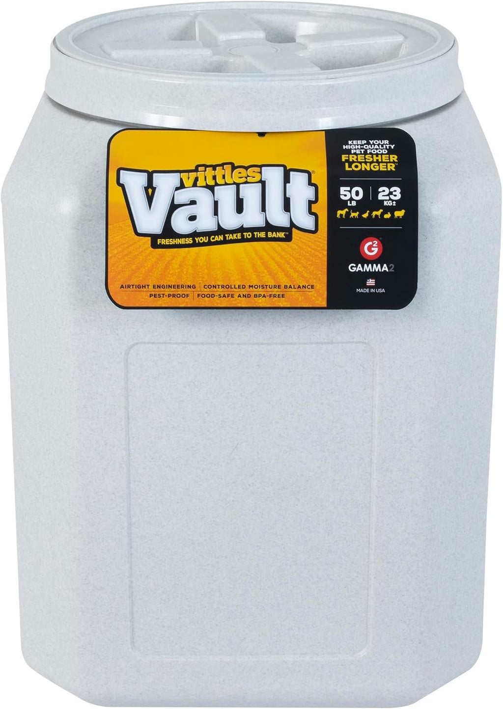 Vittles Vault Traditional Pet Food Storage Container For Dog Kibbles/Bird Seed/Oatmeal/Rice/Flour/Cereal, BPA Free