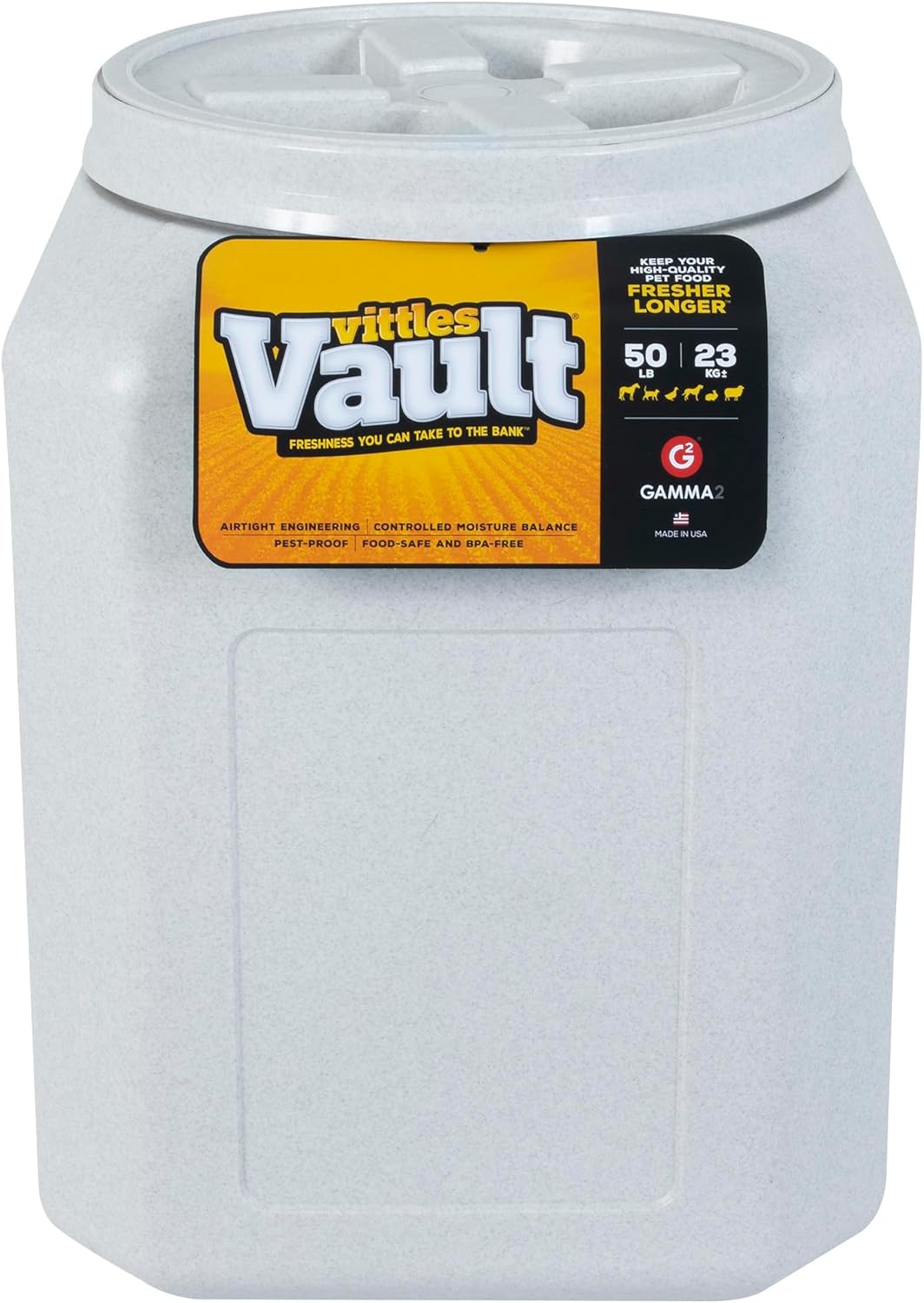 Vittles Vault Traditional Pet Food Storage Container For Dog Kibbles/Bird Seed/Oatmeal/Rice/Flour/Cereal, BPA Free