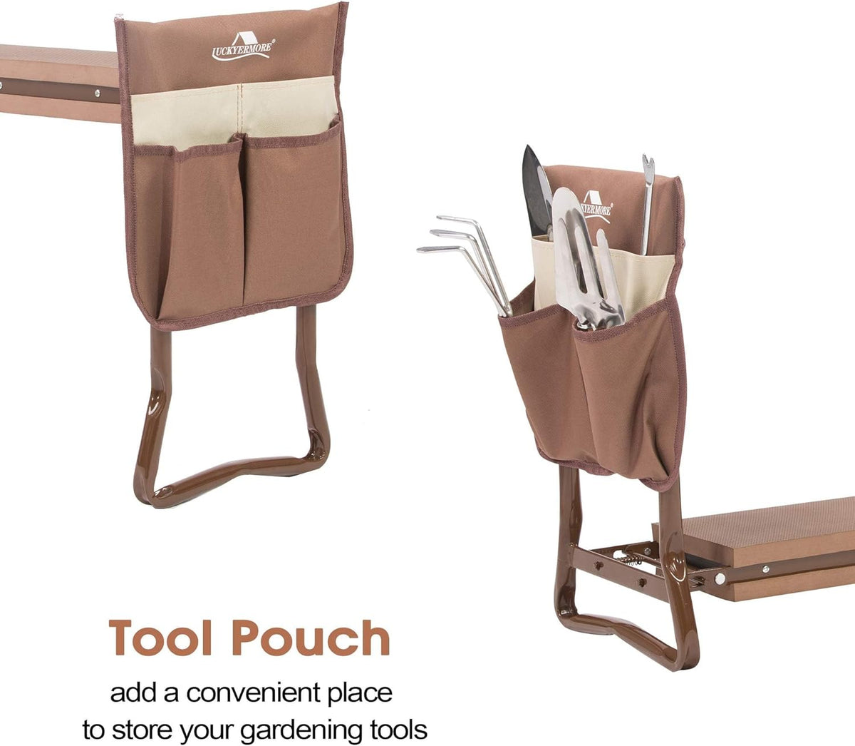 Garden Kneeler and Seat Folding Kneeling Bench Stool with Tool Pouches Soft EVA Foam for Gardening,Asiento Garden